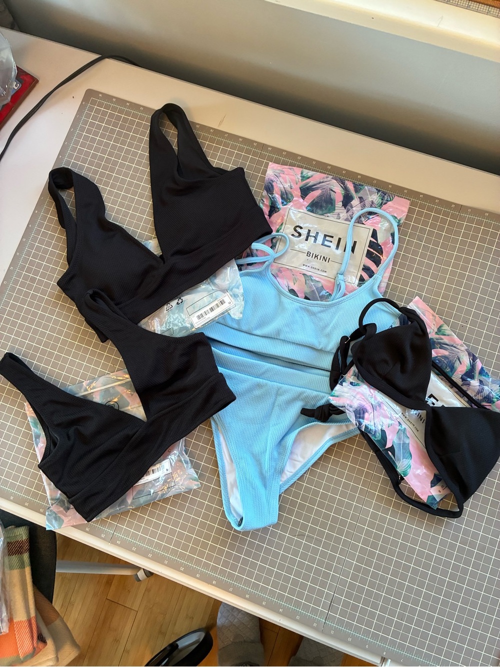 Shein bathing suit bikinis 4 pcs one price